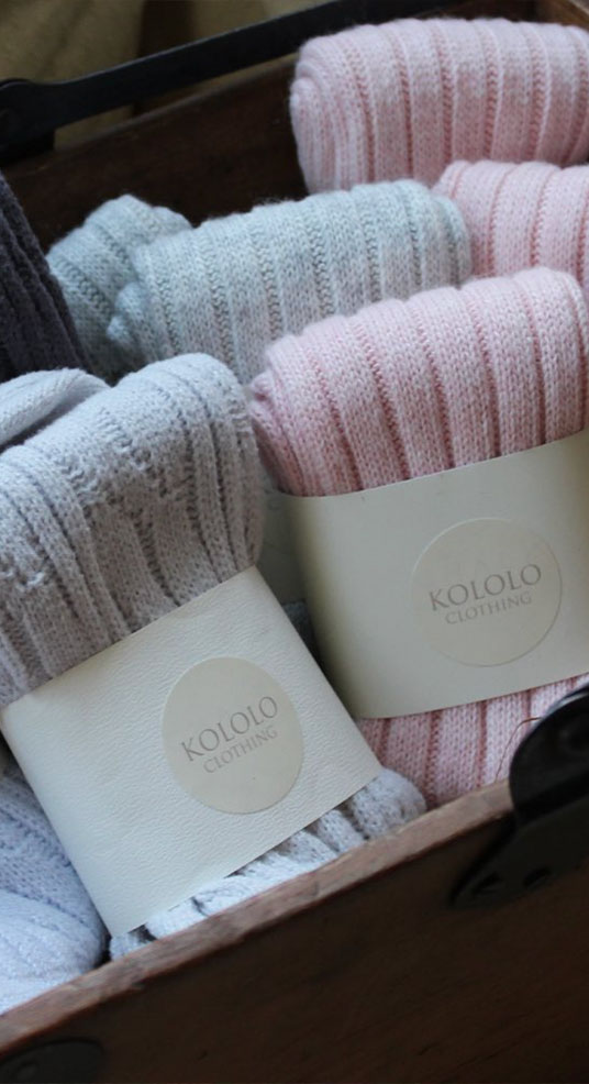 kololo clothing cosy socks